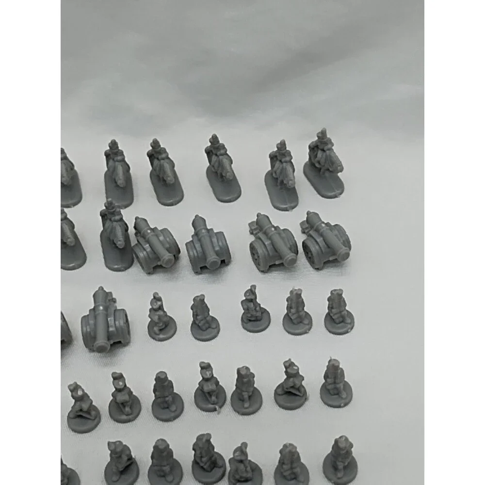 Set Of (60) 1993 Risk Gray Board Game Player Pieces